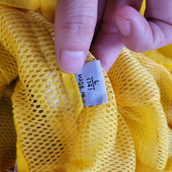 Philly Yellow Girls Rain Coat Jacket Size Large - Picture 4 of 6